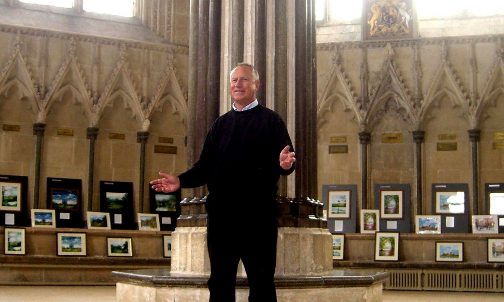 Photo of Simon at Wells Cathedral
